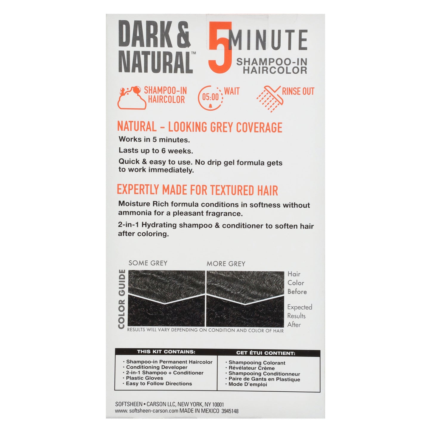 SoftSheen-Carson Dark & Natural 5 Minute Shampoo-In Hair Color - Natural Black