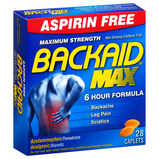 Backaid Max Aspirin Free Muscle Pain Relief Tablets