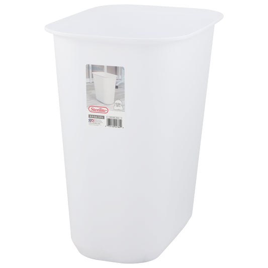 Sterilite White Open Wastebasket