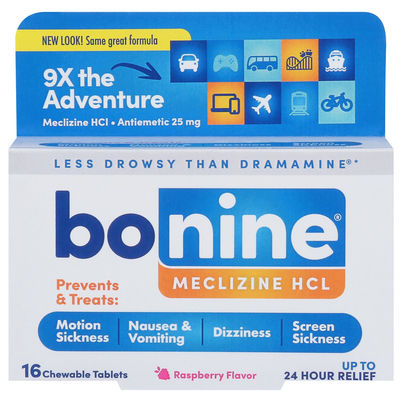 Bonine Motion Sickness Chewable Tablets - Raspberry