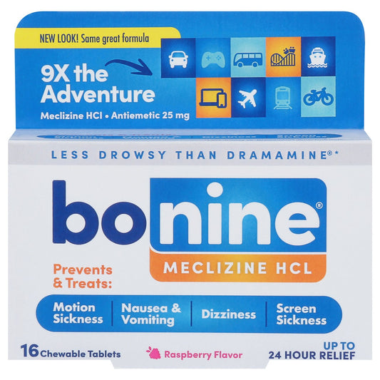 Bonine Motion Sickness Chewable Tablets - Raspberry