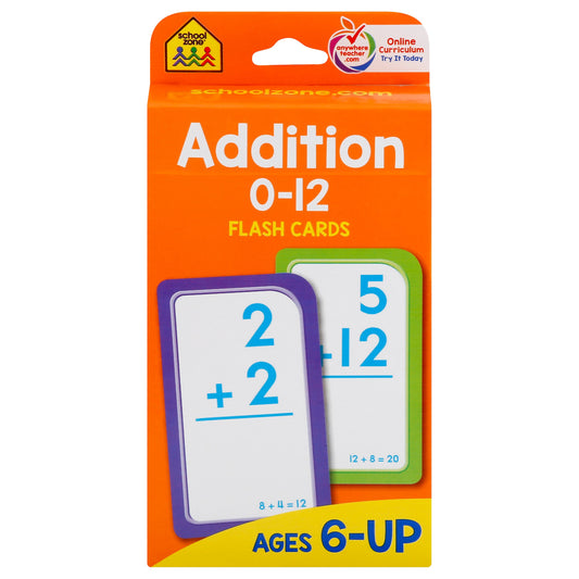 School Zone Addition 0-12 Flash Cards
