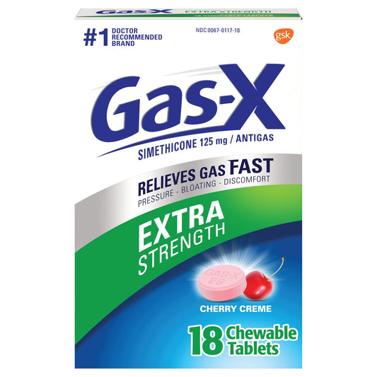 Gas-x Extra Strength Chewable Gas Relief Tablets with Simethicone 125 mg, Cherry