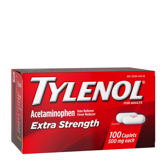Tylenol Extra Strength Fever & Pain Reliever Caplets - 500 mg