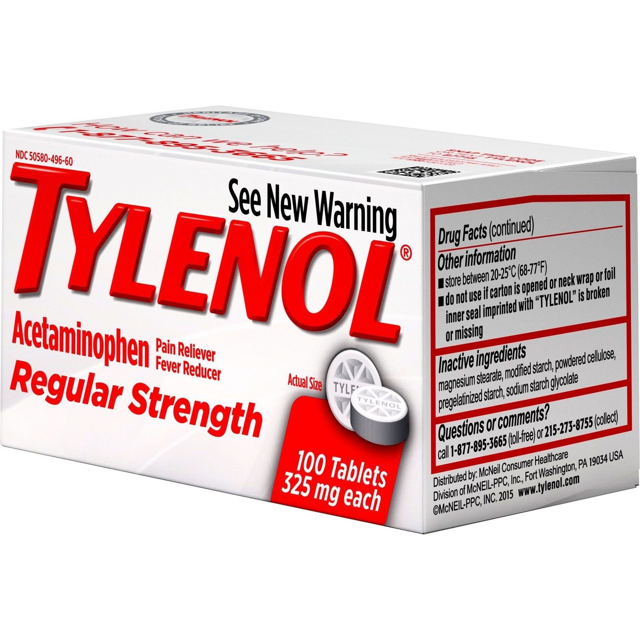 Tylenol Regular Strength 325 mg Tablets