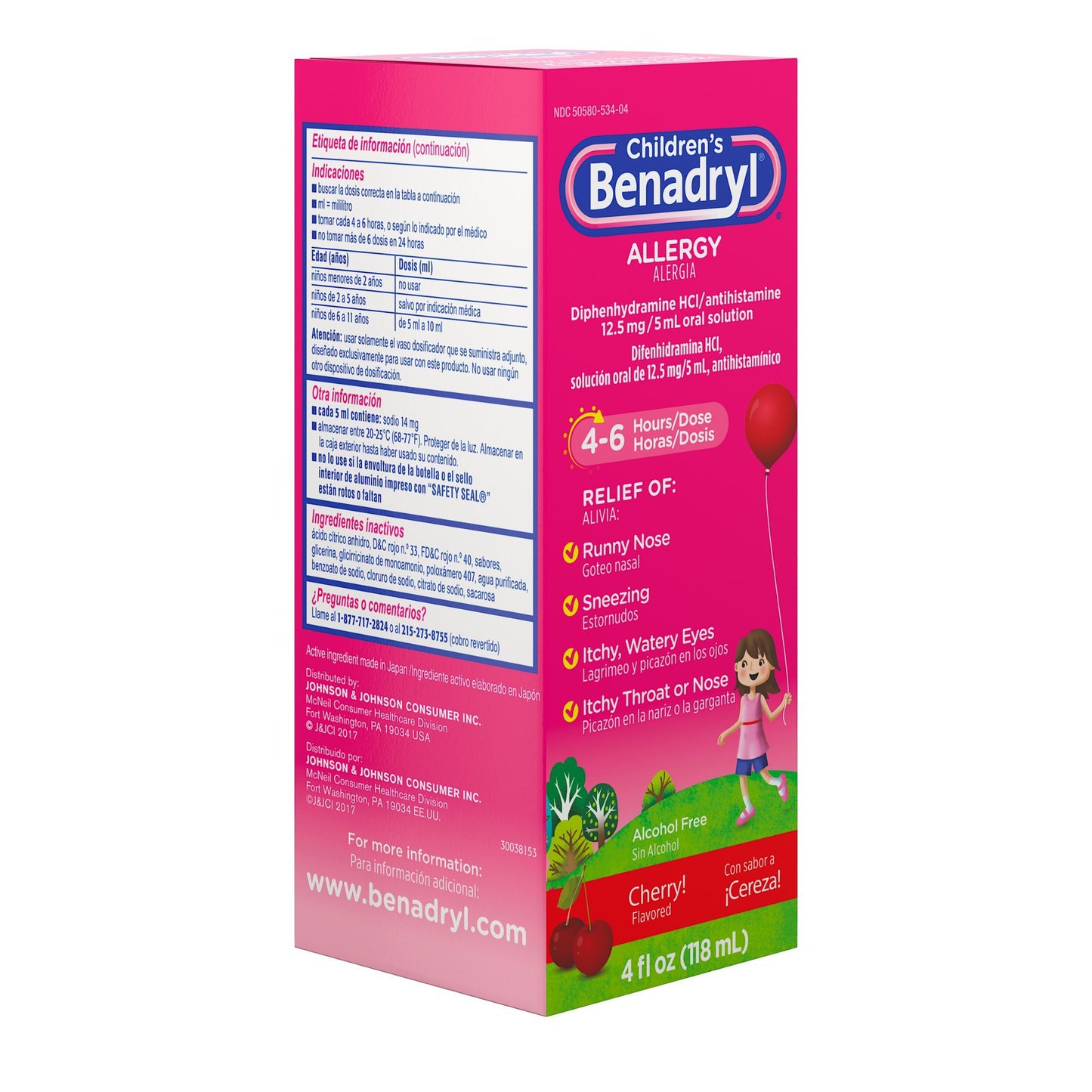Benadryl Children's Antihistamine Allergy Liquid - Cherry