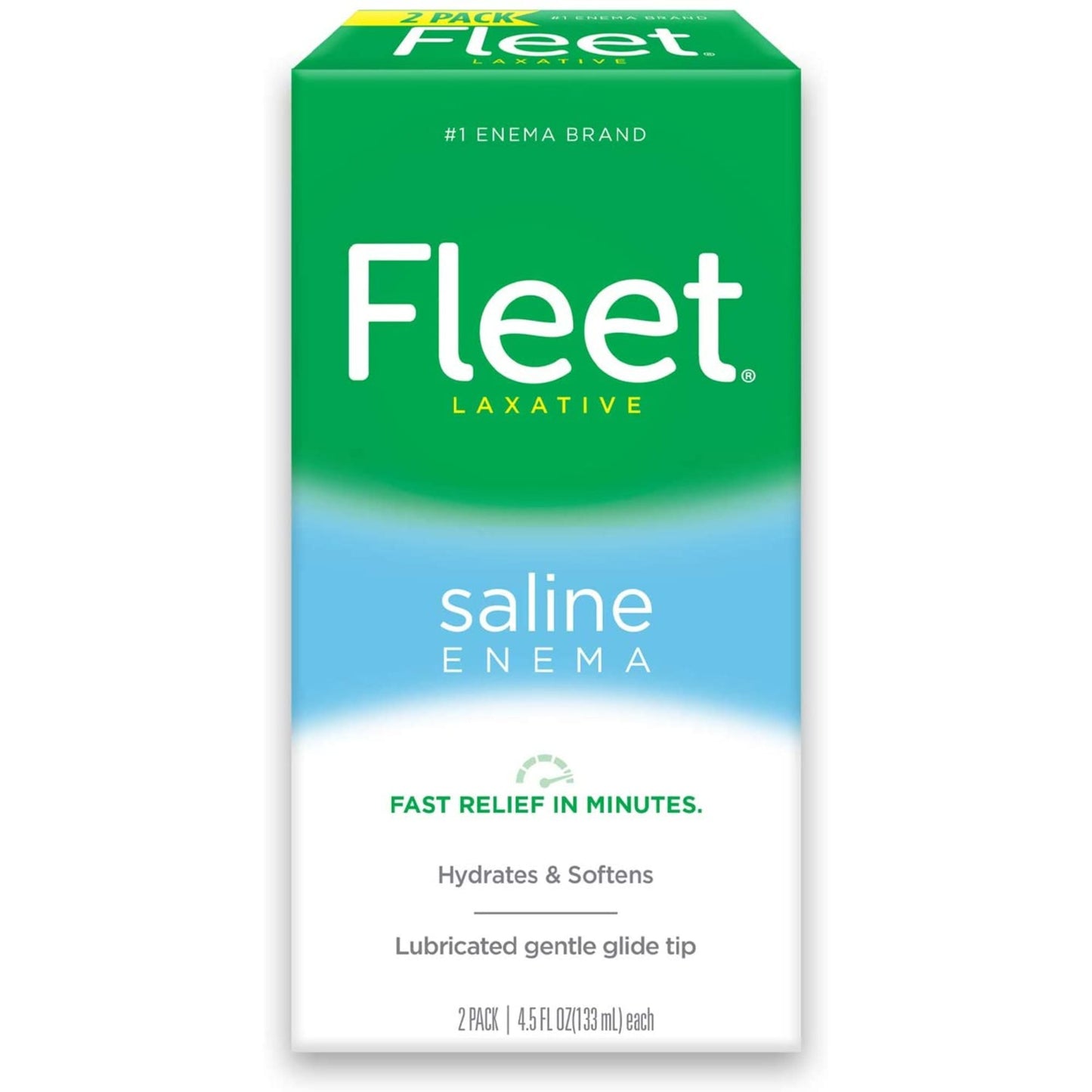 Fleet Laxative Saline Enema with Gentle Glide Tip