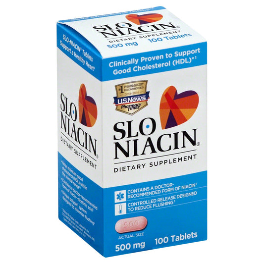SLO NIACIN Polygel Controlled-Release Niacin 500 mg Tablets