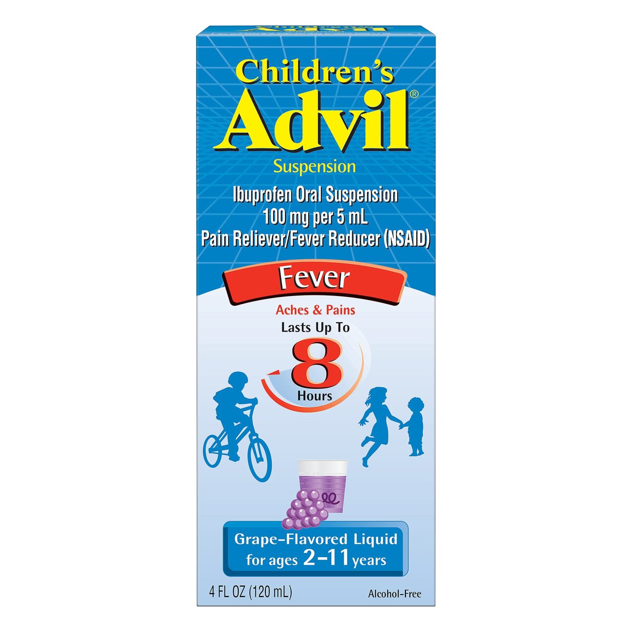 Advil Children's Pain Reliever and Fever Reducer, Children's Ibuprofen Liquid Pain Relief Medicine, Grape