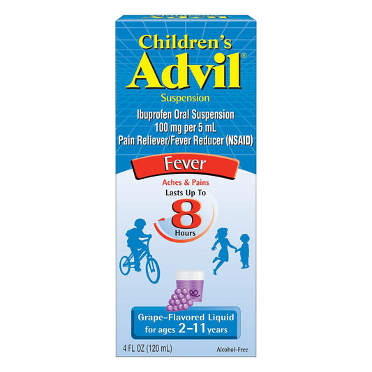 Advil Children's Pain Reliever and Fever Reducer, Children's Ibuprofen Liquid Pain Relief Medicine, Grape