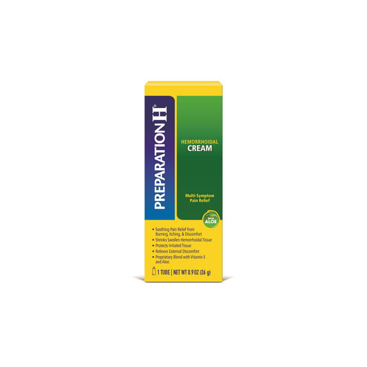 Preparation H Hemorrhoid Symptom Treatment Cream, Maximum Strength Multi-Symptom Pain Relief with Aloe