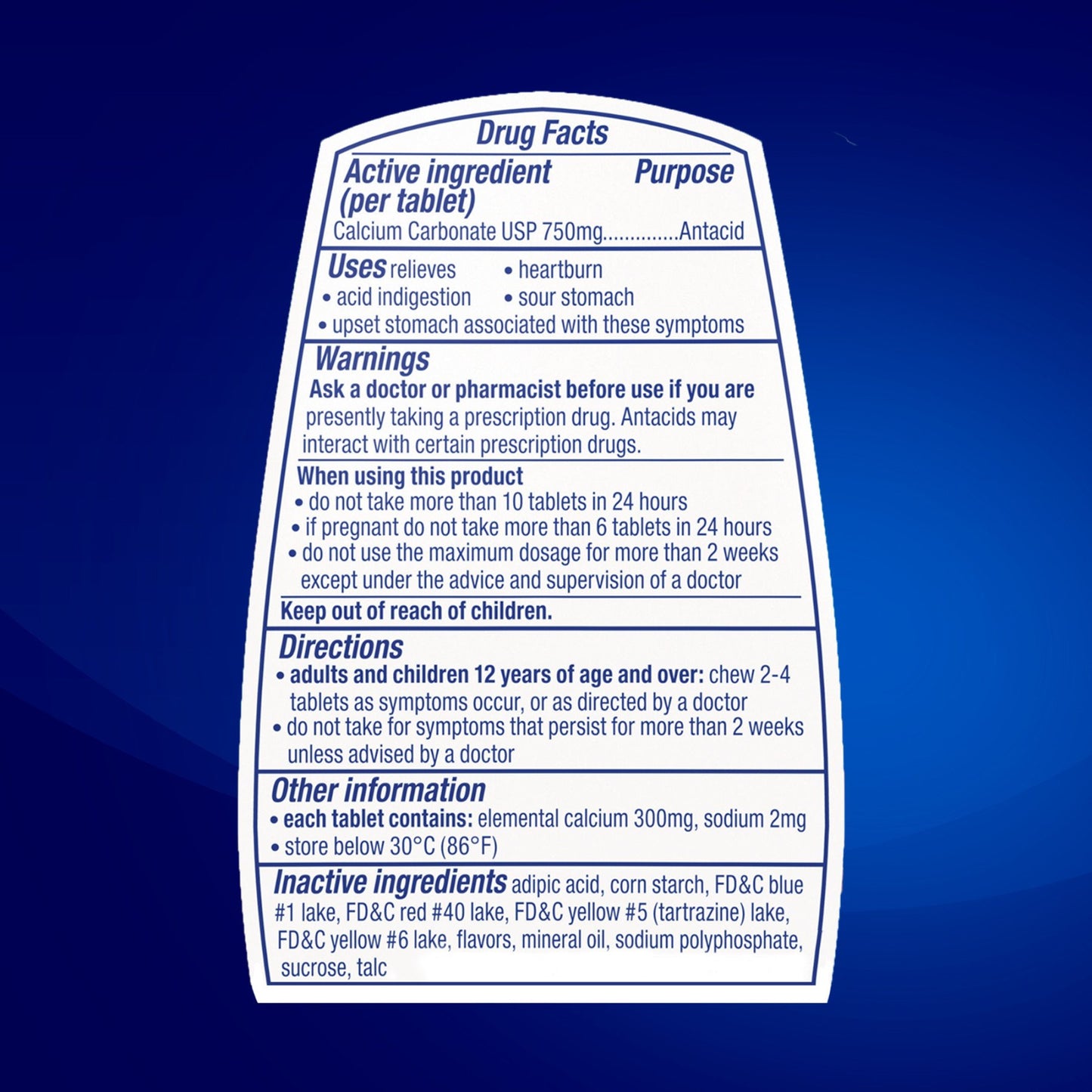 Tums Chewable Antacid Tablets for Extra Strength Heartburn Relief, Assorted Fruit Flavors