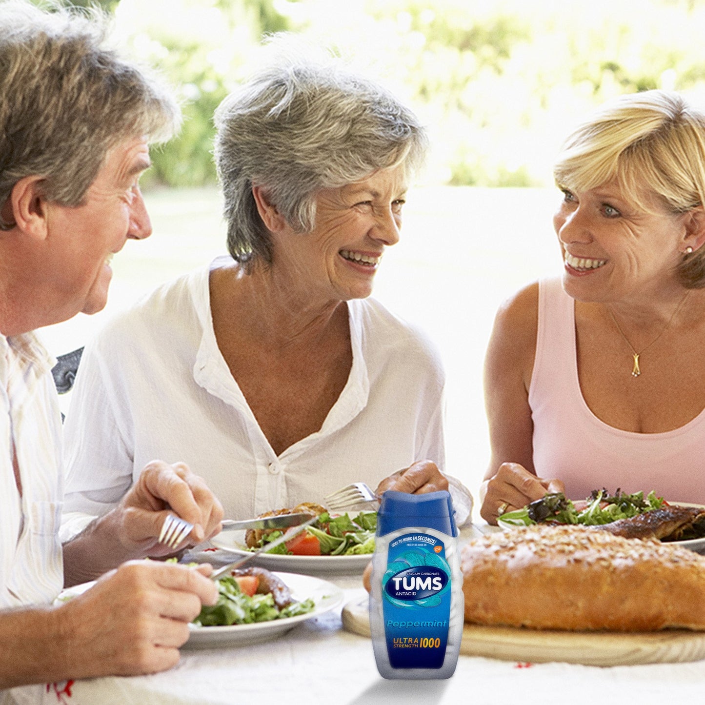 Tums Chewable Antacid Tablets for Ultra Strength Heartburn Relief, Peppermint