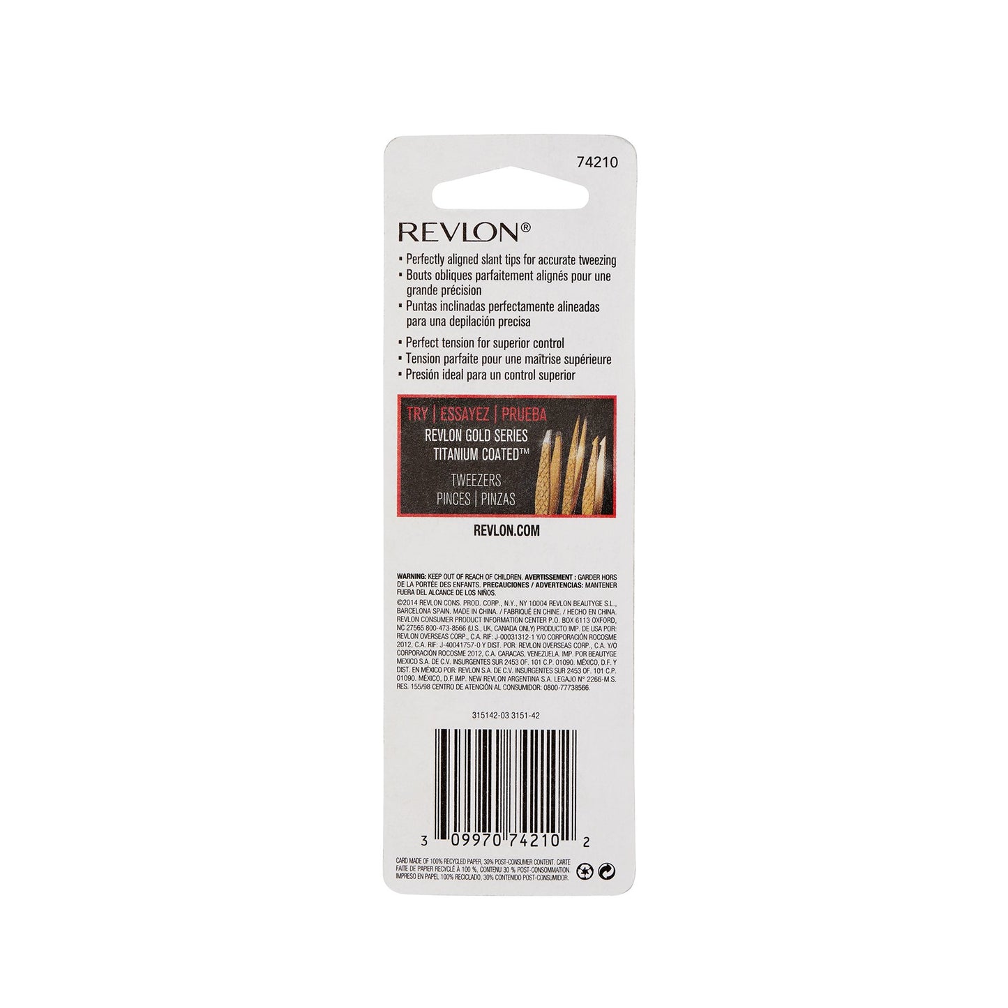 Revlon Stainless Steel Slant Tweezer