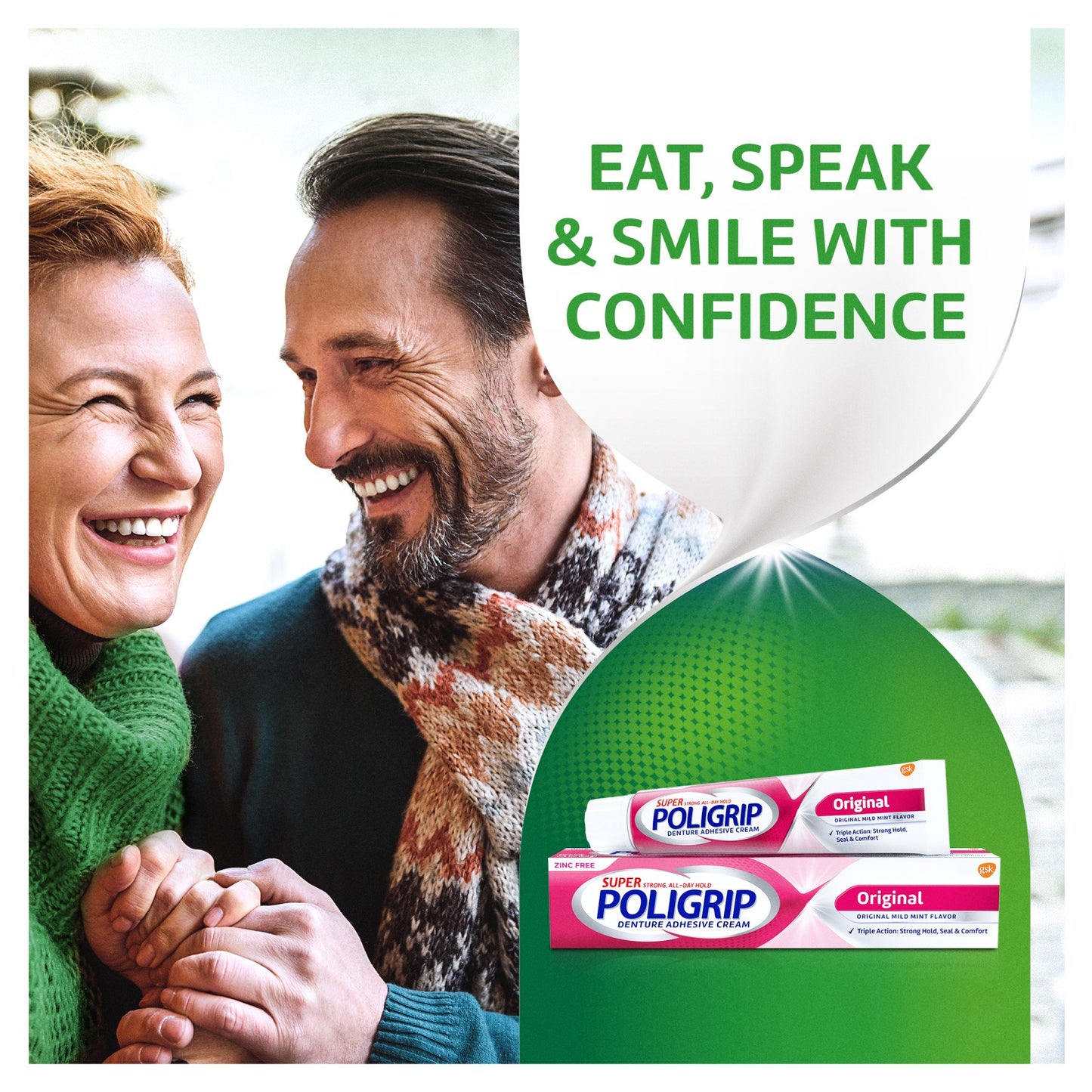 Super Poligrip Original Formula Zinc Free Denture Adhesive Cream