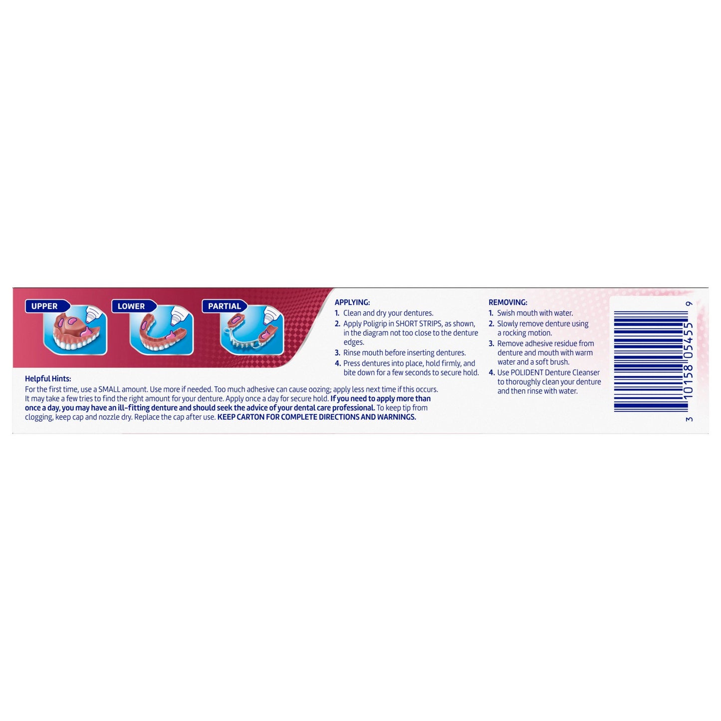Super Poligrip Original Formula Zinc Free Denture Adhesive Cream