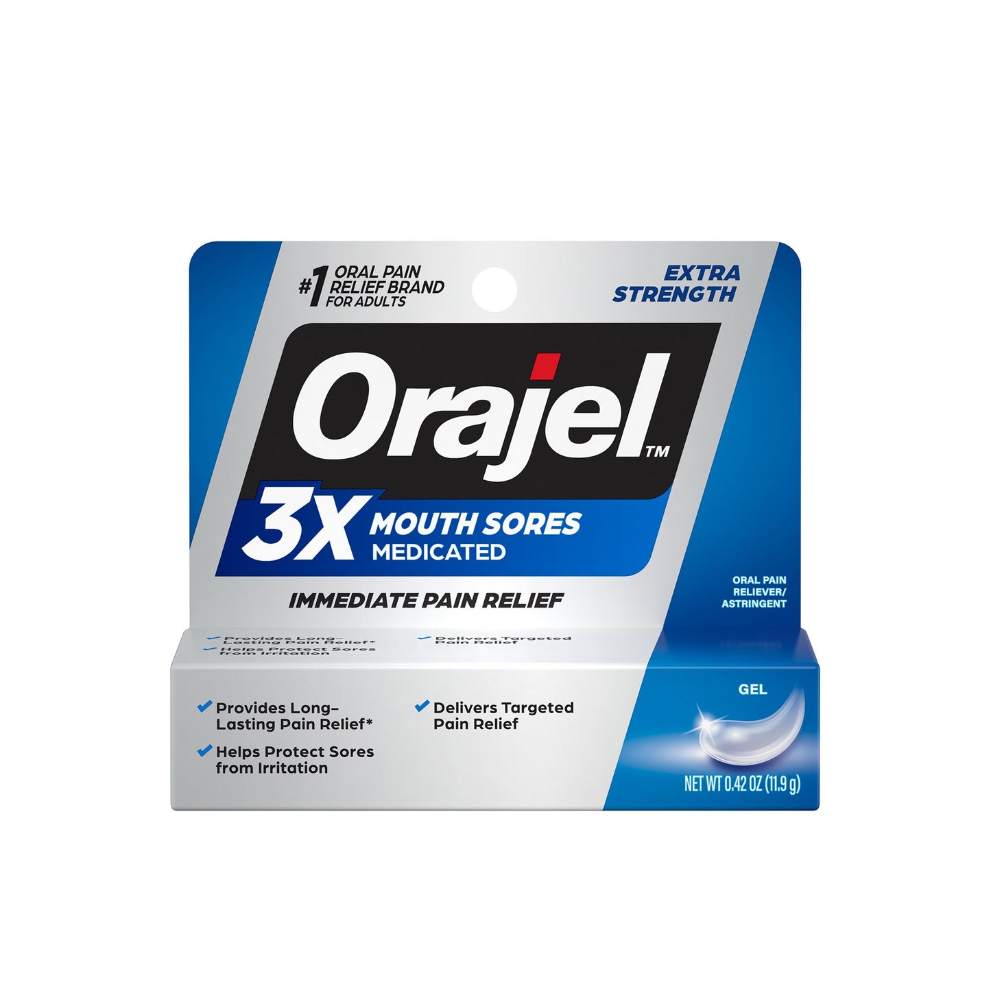 Orajel Instant Pain Relief For All Mouth Sores Maximum Strength Gel