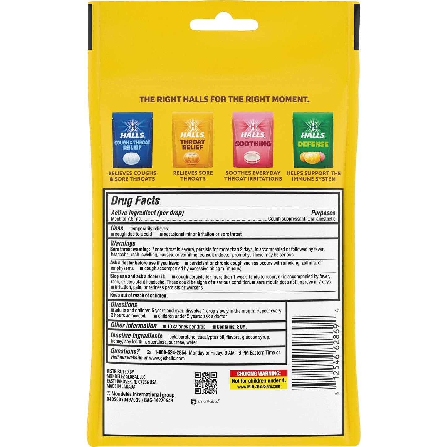 Halls Relief Honey Lemon Cough Drops