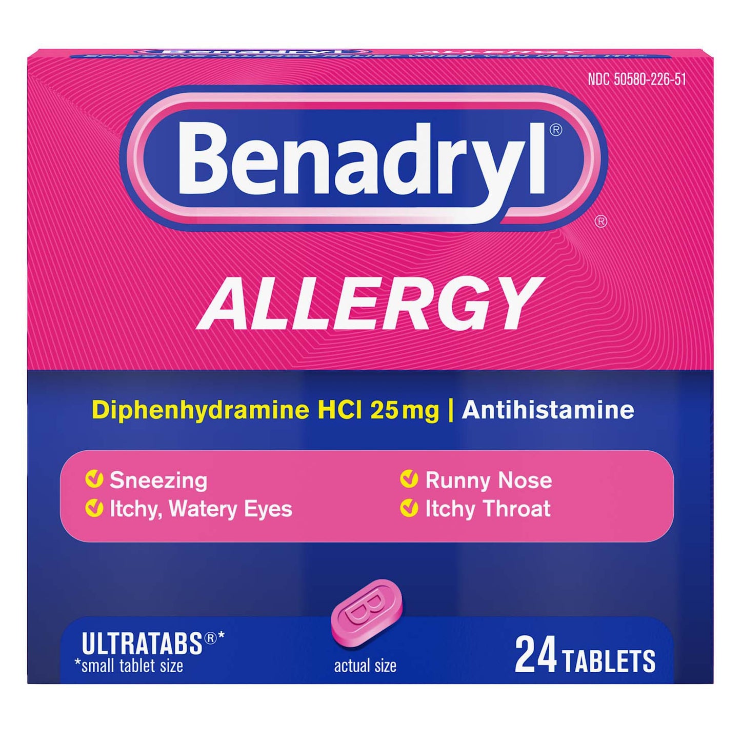 Benadryl Antihistamine Allergy Relief Ultratabs Tablets