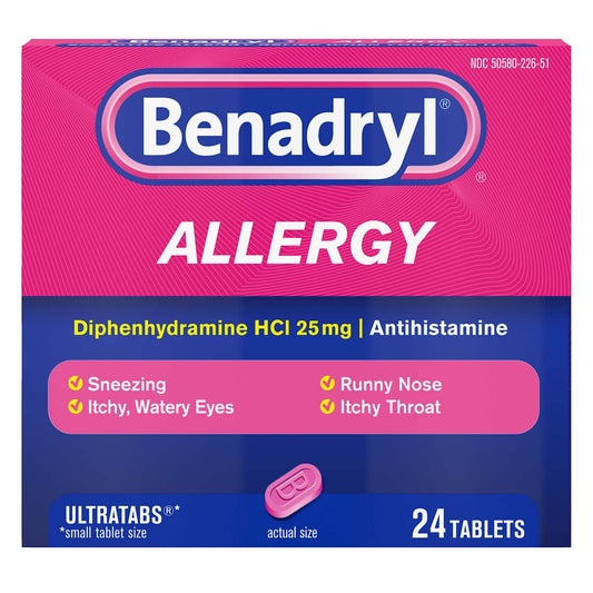 Benadryl Antihistamine Allergy Relief Ultratabs Tablets