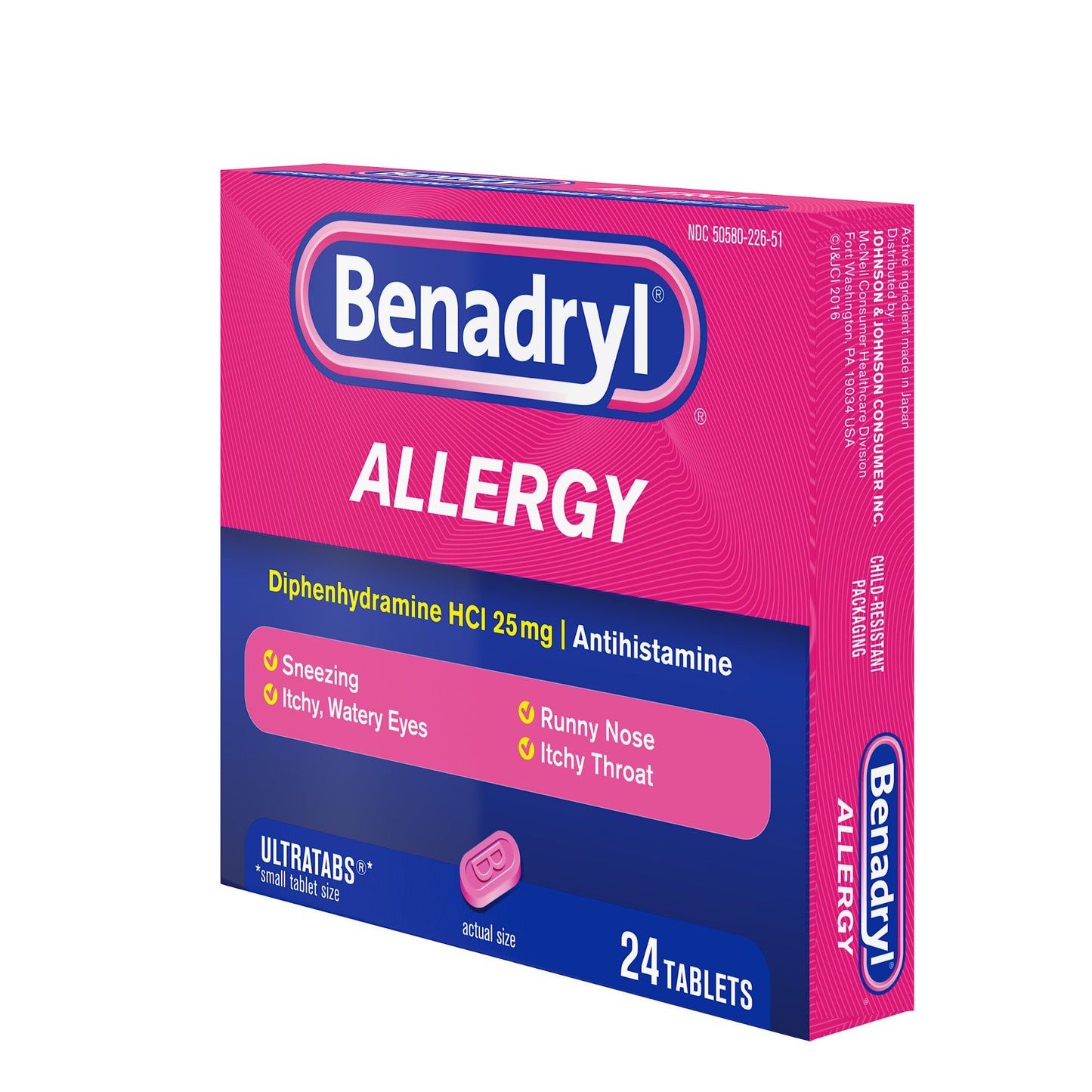 Benadryl Antihistamine Allergy Relief Ultratabs Tablets