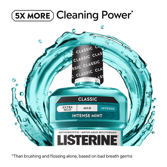 Listerine Antiseptic Mouthwash For Bad Breath - Cool Mint