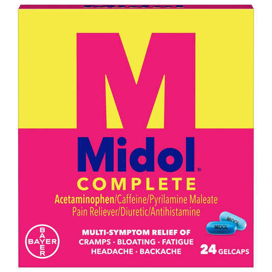 Midol Complete Maximum Strength Multi-Symptom Relief Gelcaps