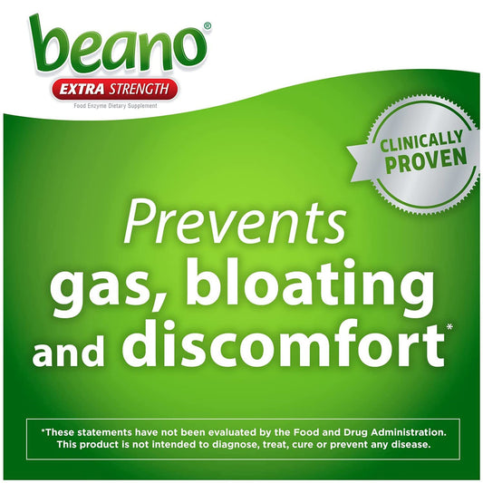 Beano Gas Prevention & Digestive Enzyme Supplement Extra Strength