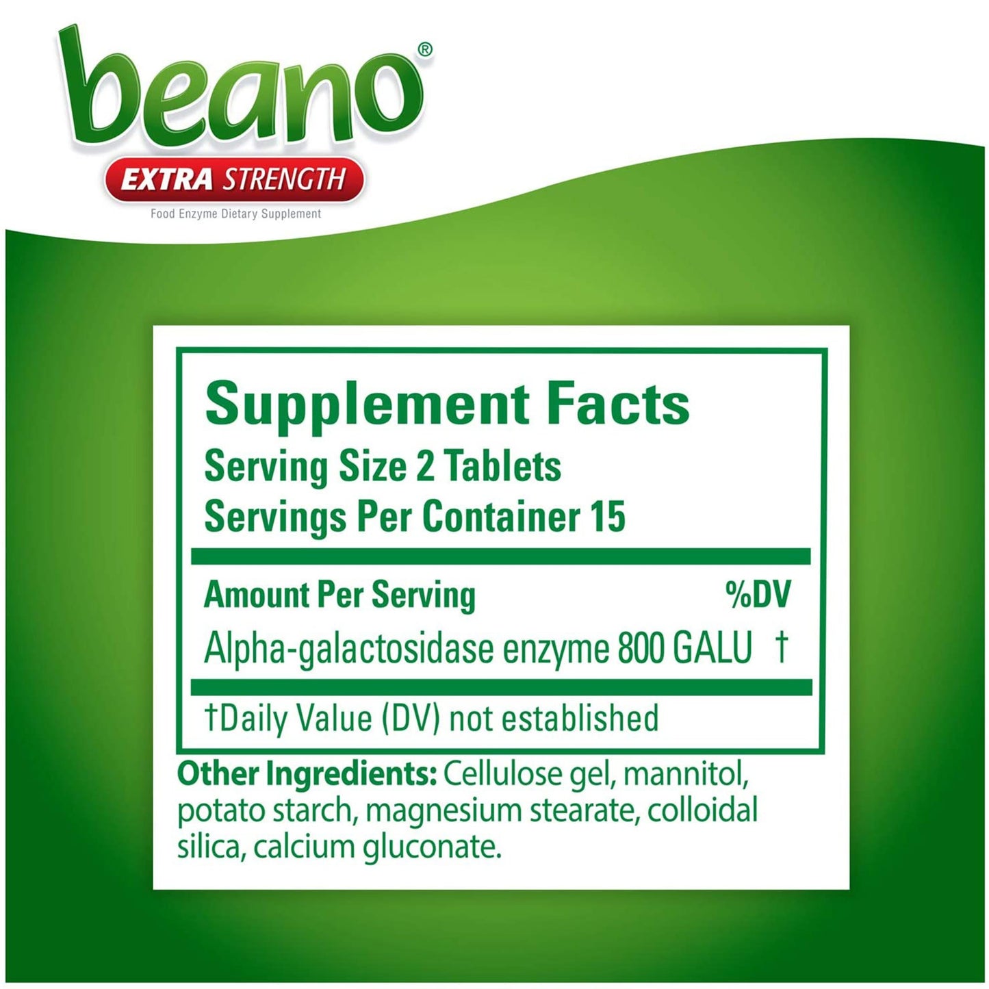 Beano Gas Prevention & Digestive Enzyme Supplement Extra Strength