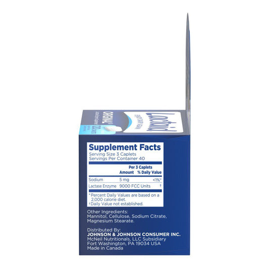 Lactaid Original Strength Lactose Intolerance Caplets