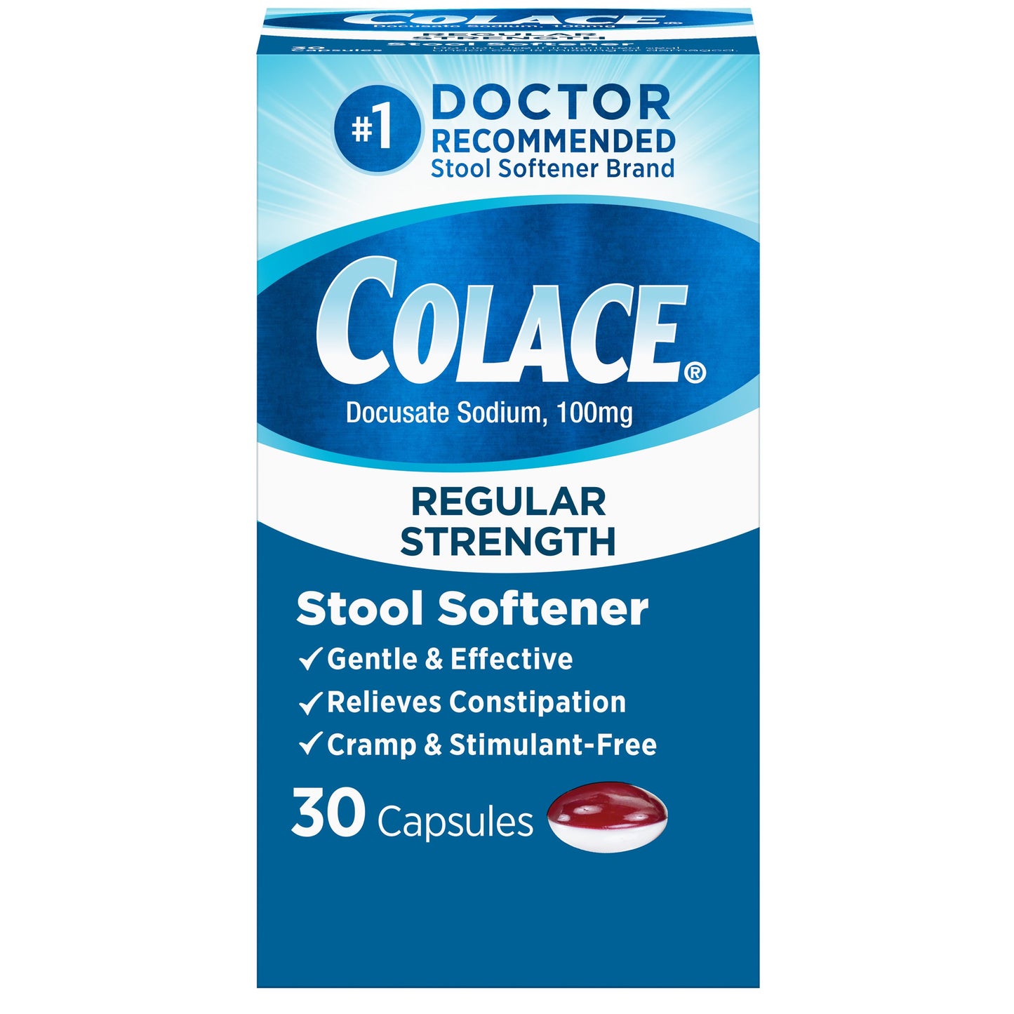 Colace Stool Softener 100 mg Capsules
