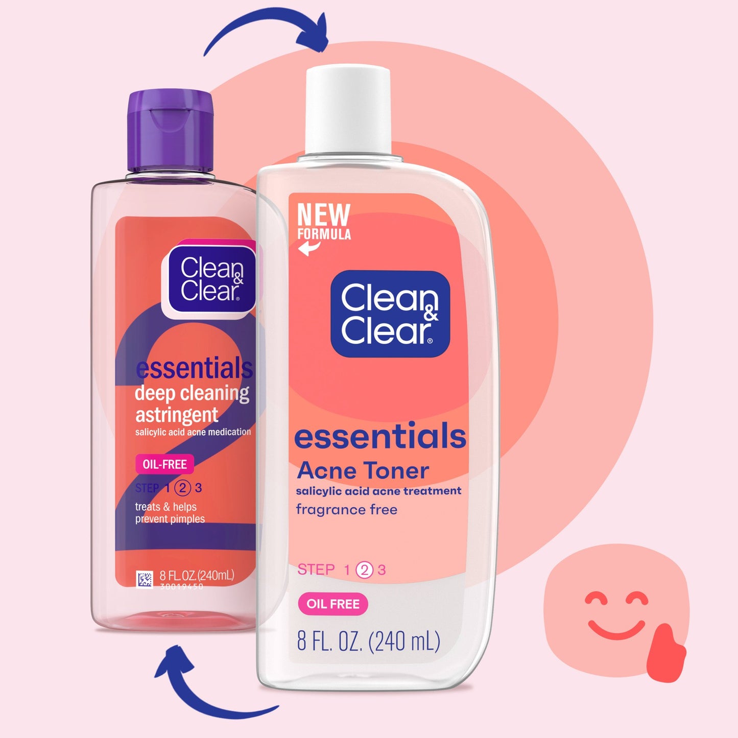 Clean & Clear Essentials Oil-Free Acne Toner, Salicylic Acid