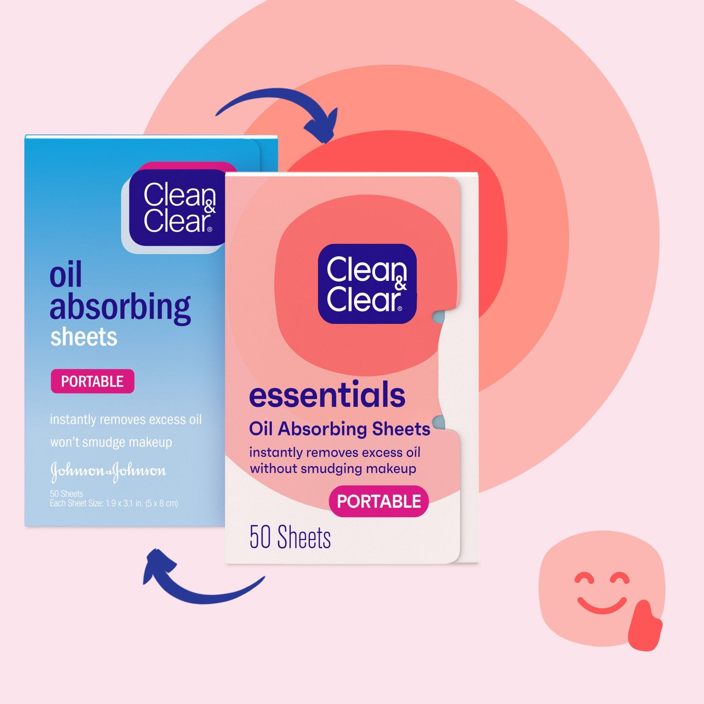 Clean & Clear Essentials Oil Absorbing Face Sheets for Oily Skin