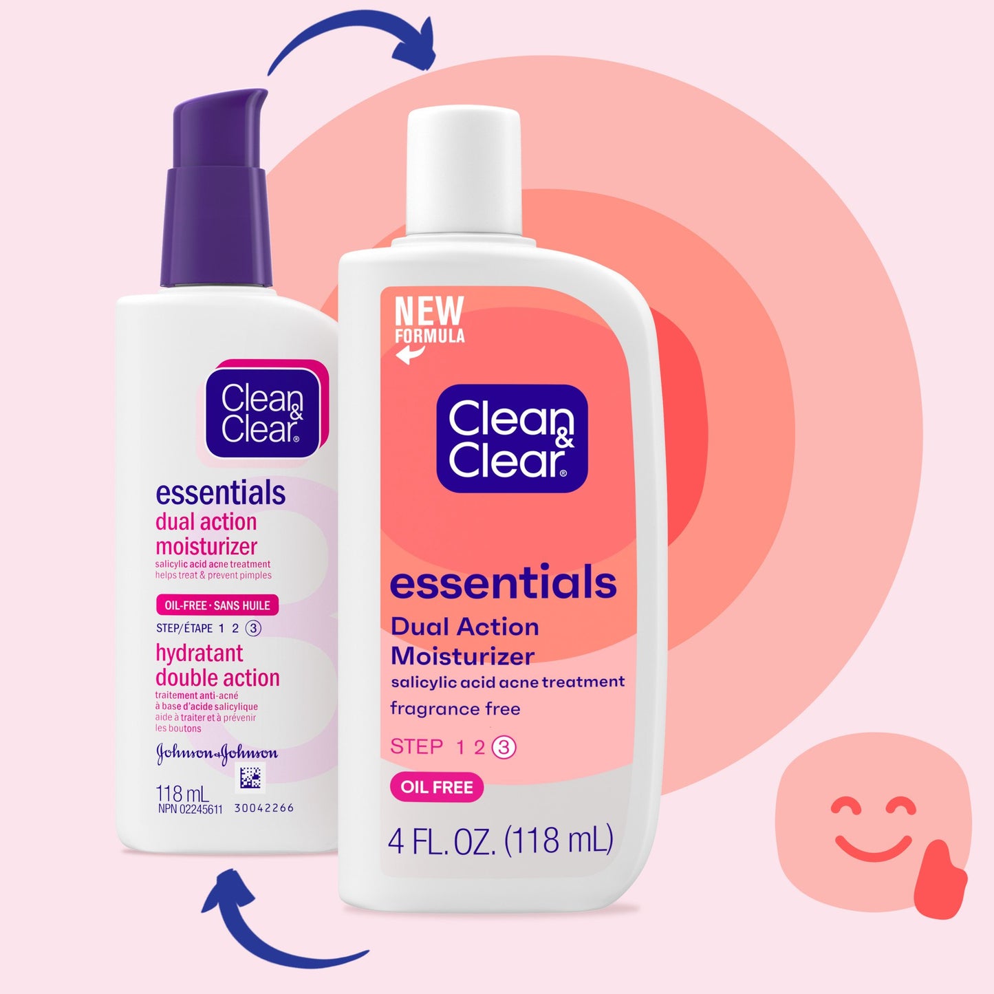 Clean & Clear Essentials Dual Action Oil-Free Facial Moisturizer