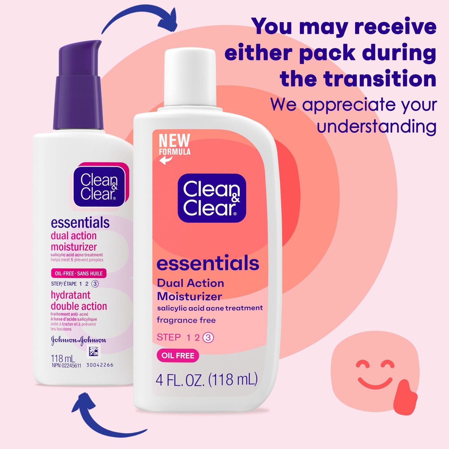 Clean & Clear Essentials Dual Action Oil-Free Facial Moisturizer