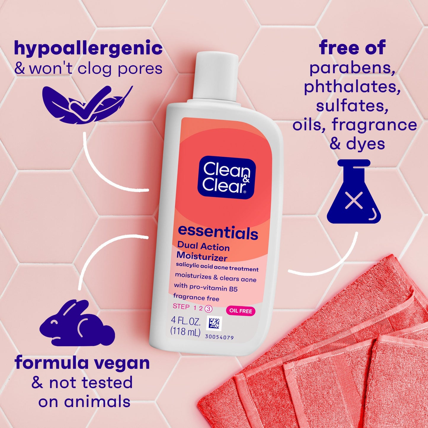 Clean & Clear Essentials Dual Action Oil-Free Facial Moisturizer