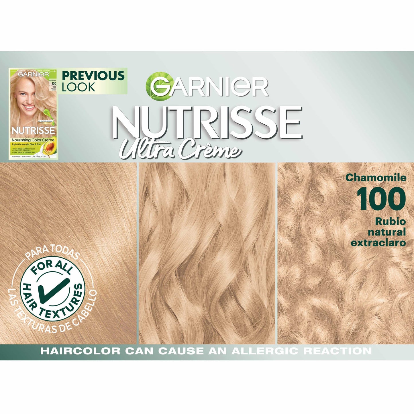 Garnier Nutrisse Nourishing Hair Color Creme - 100 Extra-Light Natural Blonde (Chamomile)
