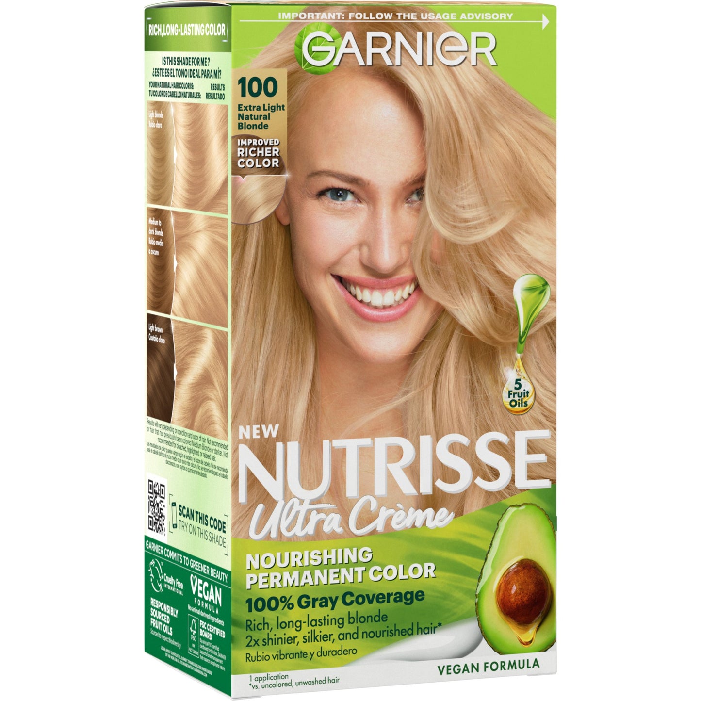 Garnier Nutrisse Nourishing Hair Color Creme - 100 Extra-Light Natural Blonde (Chamomile)