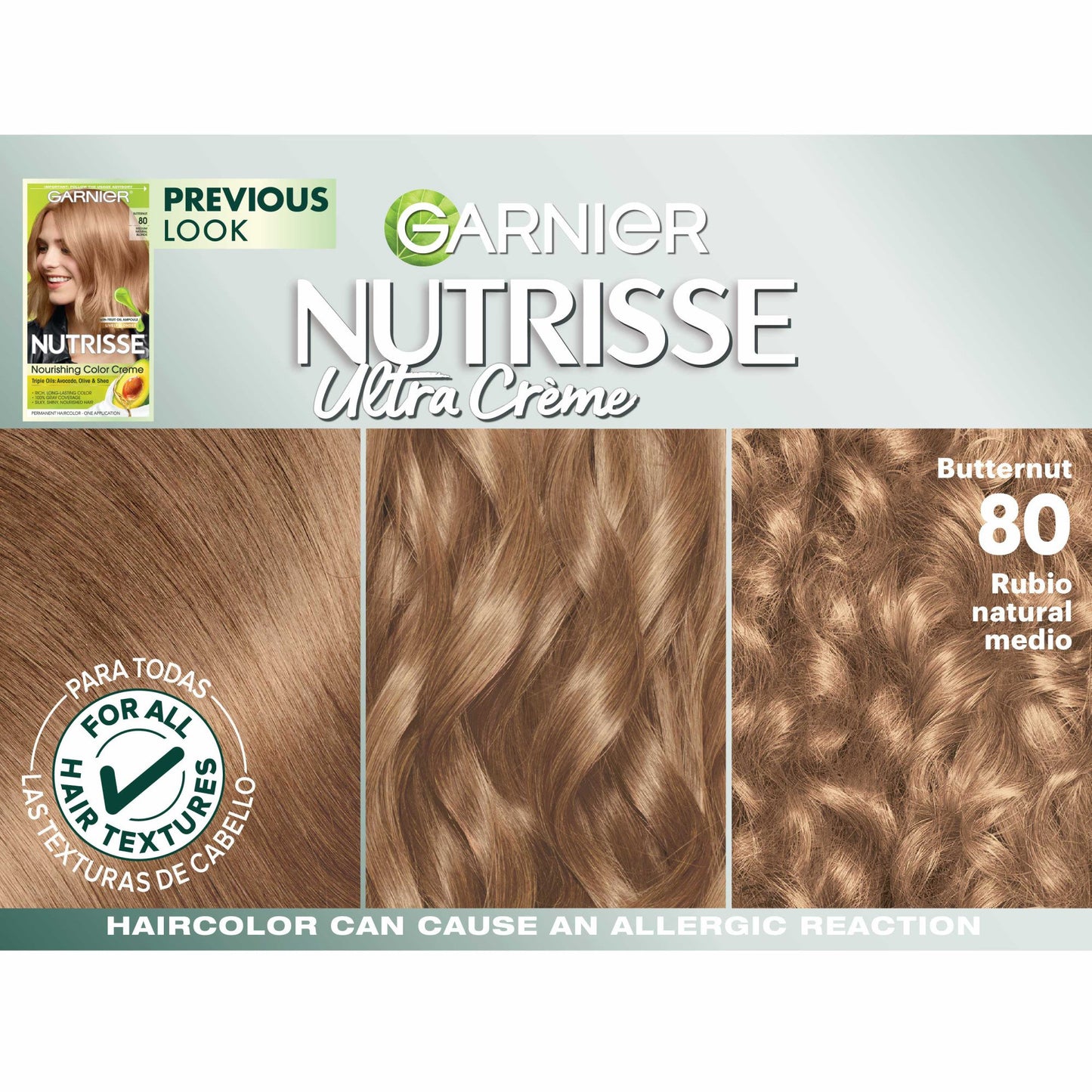 Garnier Nutrisse Nourishing Hair Color Creme - 80 Medium Natural Blonde (Butternut)