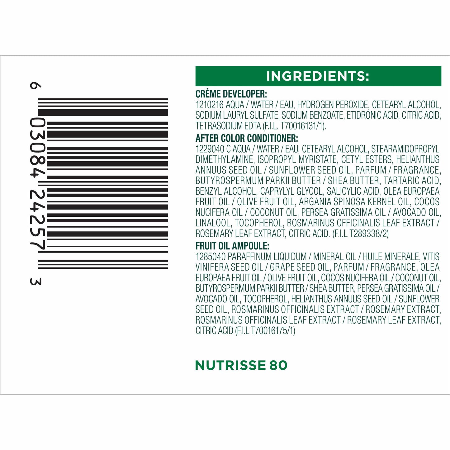 Garnier Nutrisse Nourishing Hair Color Creme - 80 Medium Natural Blonde (Butternut)