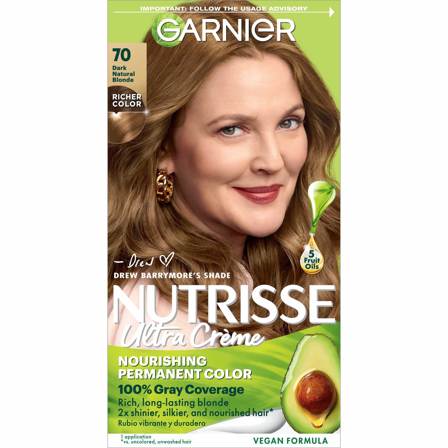 Garnier Nutrisse Nourishing Hair Color Creme - 70 Dark Natural Blonde