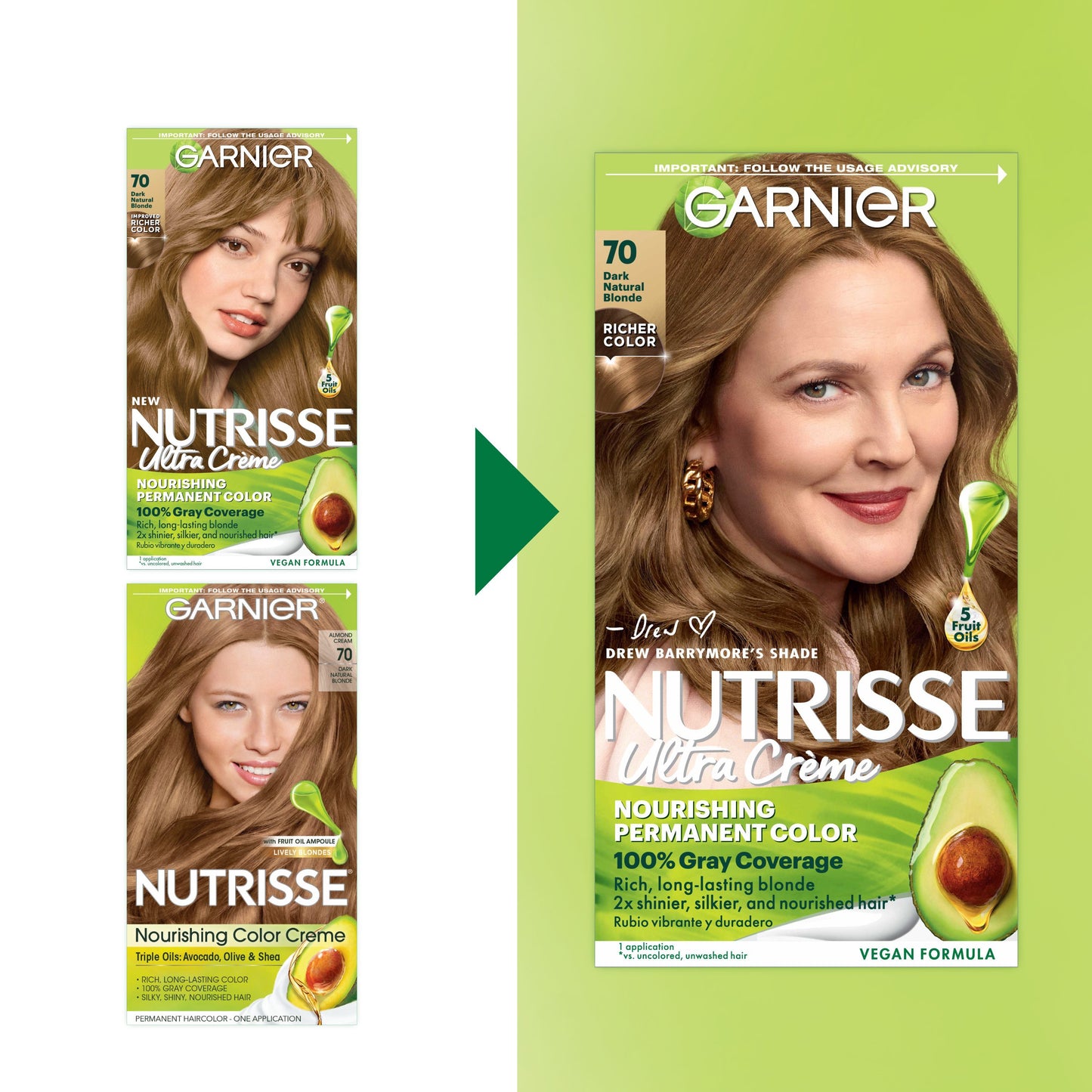 Garnier Nutrisse Nourishing Hair Color Creme - 70 Dark Natural Blonde