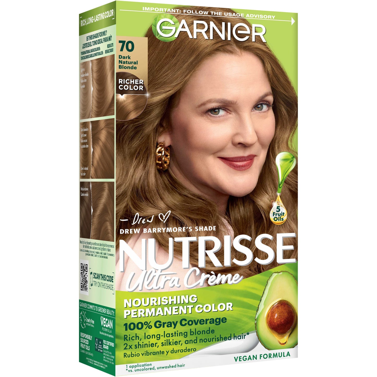 Garnier Nutrisse Nourishing Hair Color Creme - 70 Dark Natural Blonde
