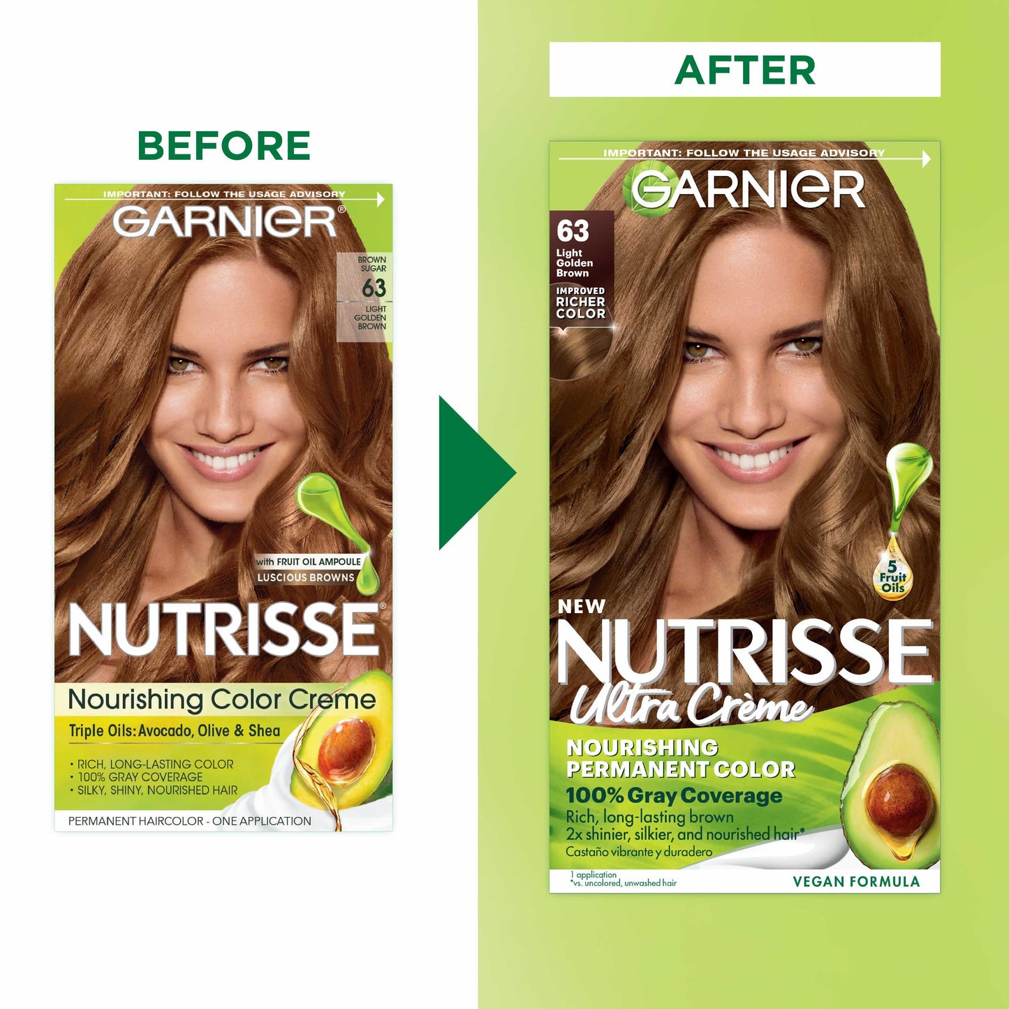 Garnier Nutrisse Nourishing Hair Color Creme - 63 Light Golden Brown