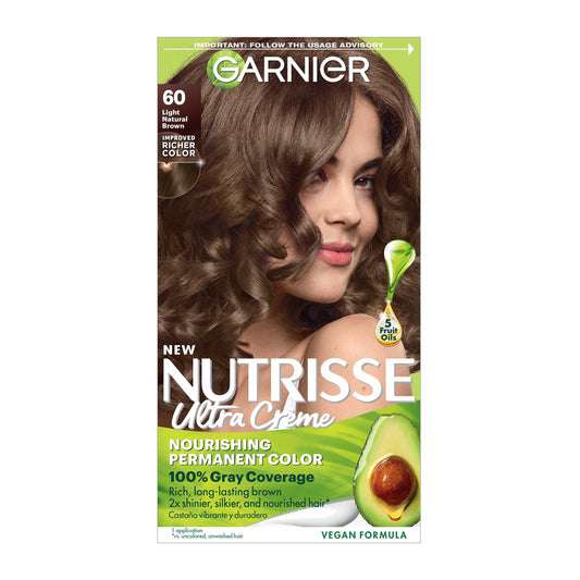 Garnier Nutrisse Nourishing Hair Color Creme - 60 Light Natural Brown