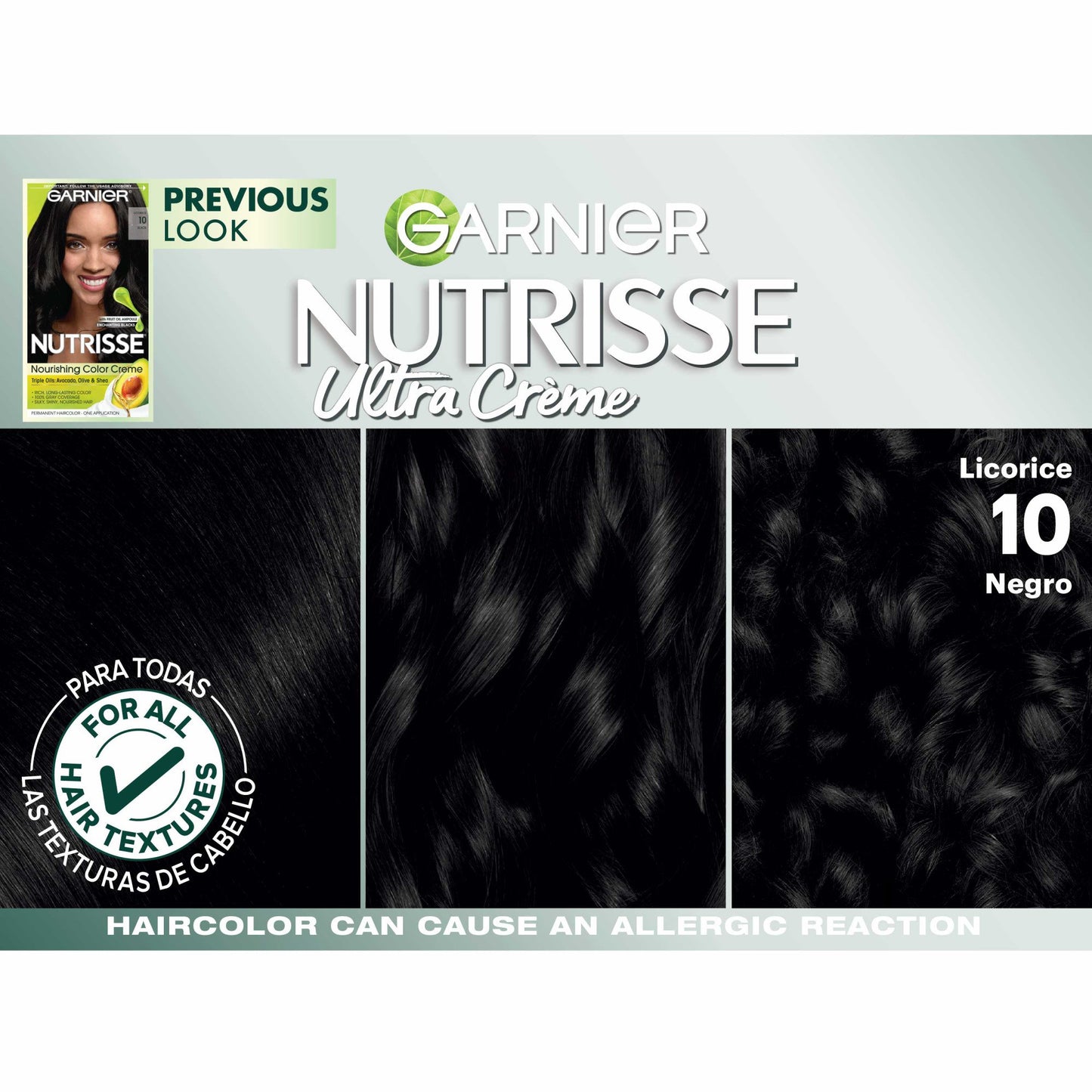 Garnier Nutrisse Nourishing Hair Color Creme with Five Oils - 10 Black (Licorice)