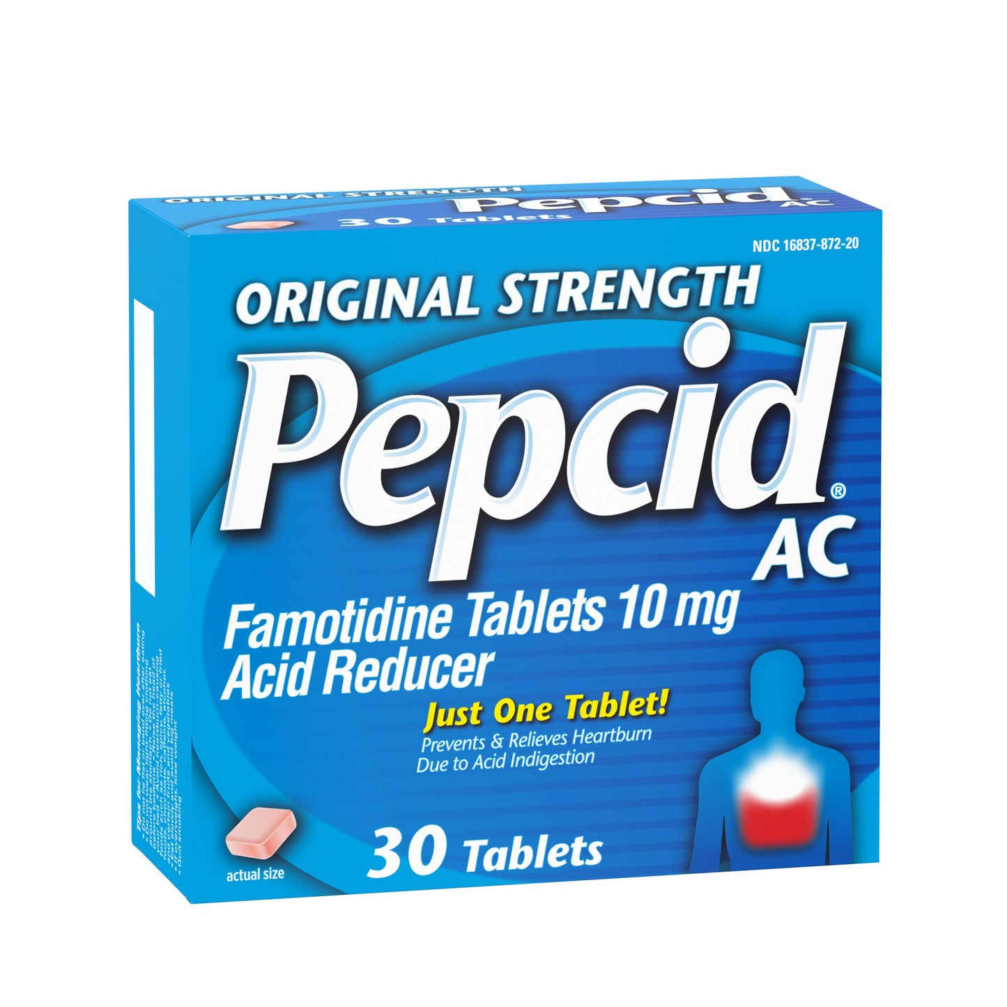 Pepcid Original Strength Heartburn Famotidine Tablets
