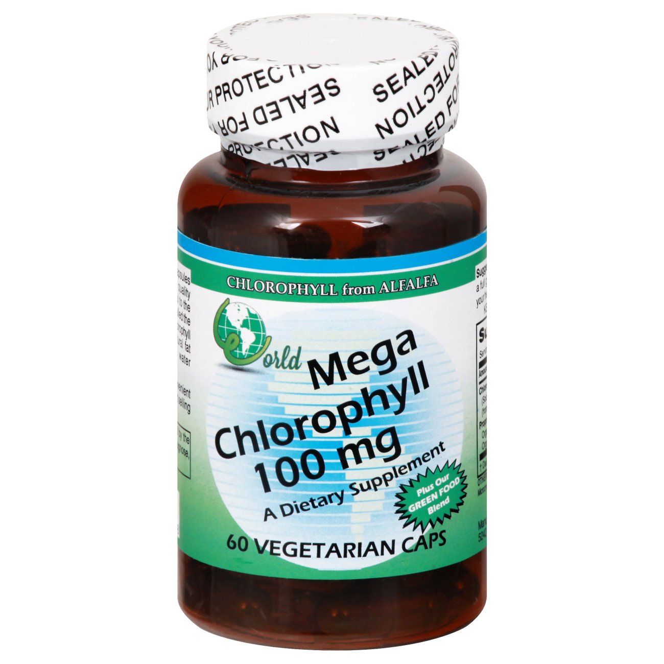 World Organic Mega Chlorophyll 100 mg Capsules