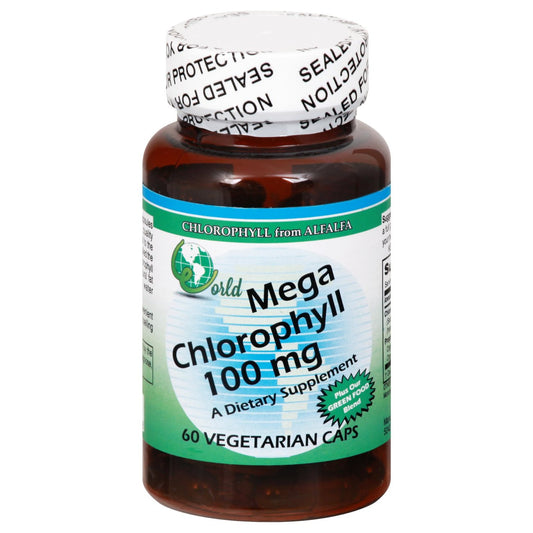 World Organic Mega Chlorophyll 100 mg Capsules