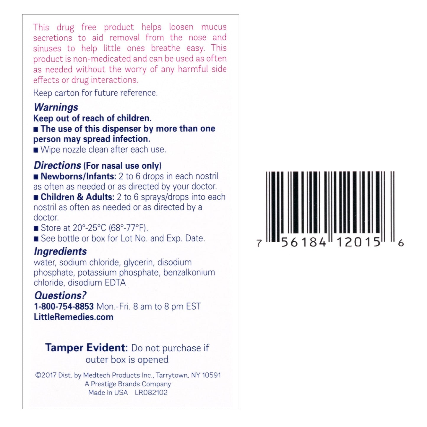 Little Remedies Saline Spray and Drops